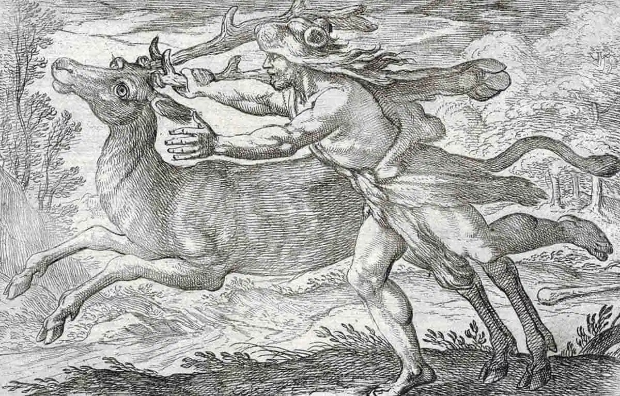 cerva corna oro