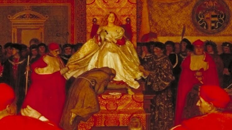 E' una donna a sedere sul trono papale