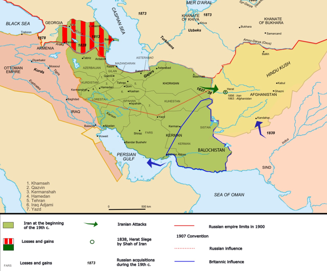Agha Muḥammad Khān Qājār espansione Persia