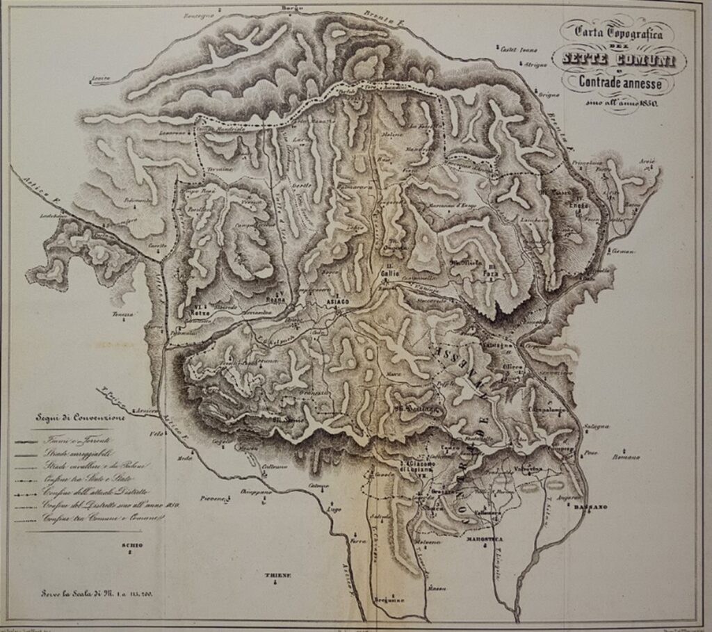29 giugno mappa Sette Sorelle altopianesi