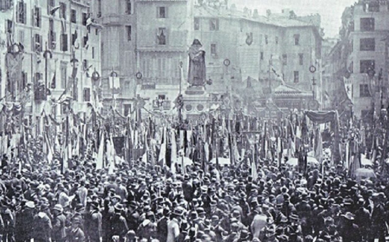 Statua di Giordano Bruno inaugurazione giugno 1889