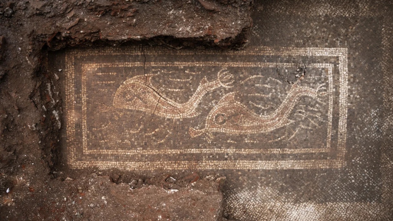 mosaico delfini