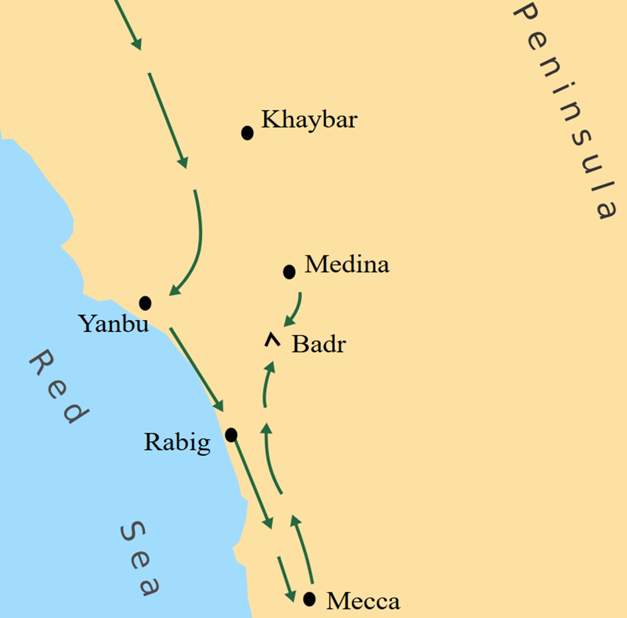 Badr mappa della battaglia
