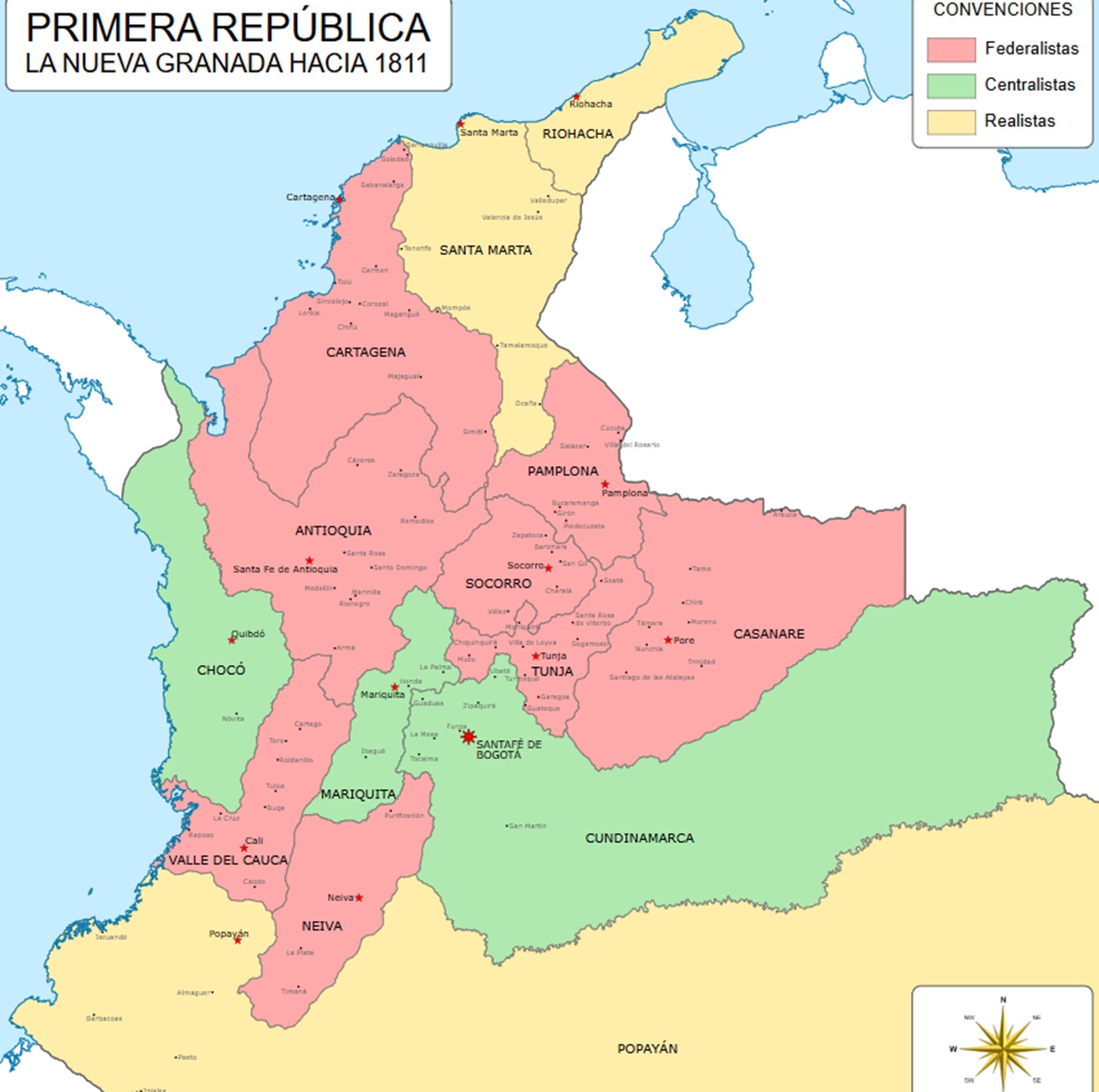 20 luglio mappa Colombia