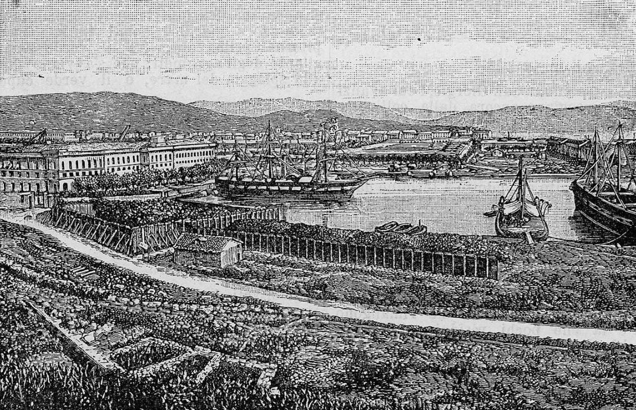 Arsenale della Spezia primi lavori XIX secolo