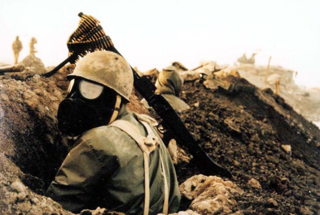 Sorridi, fratello maschere antigas guerra Iraq-Iran