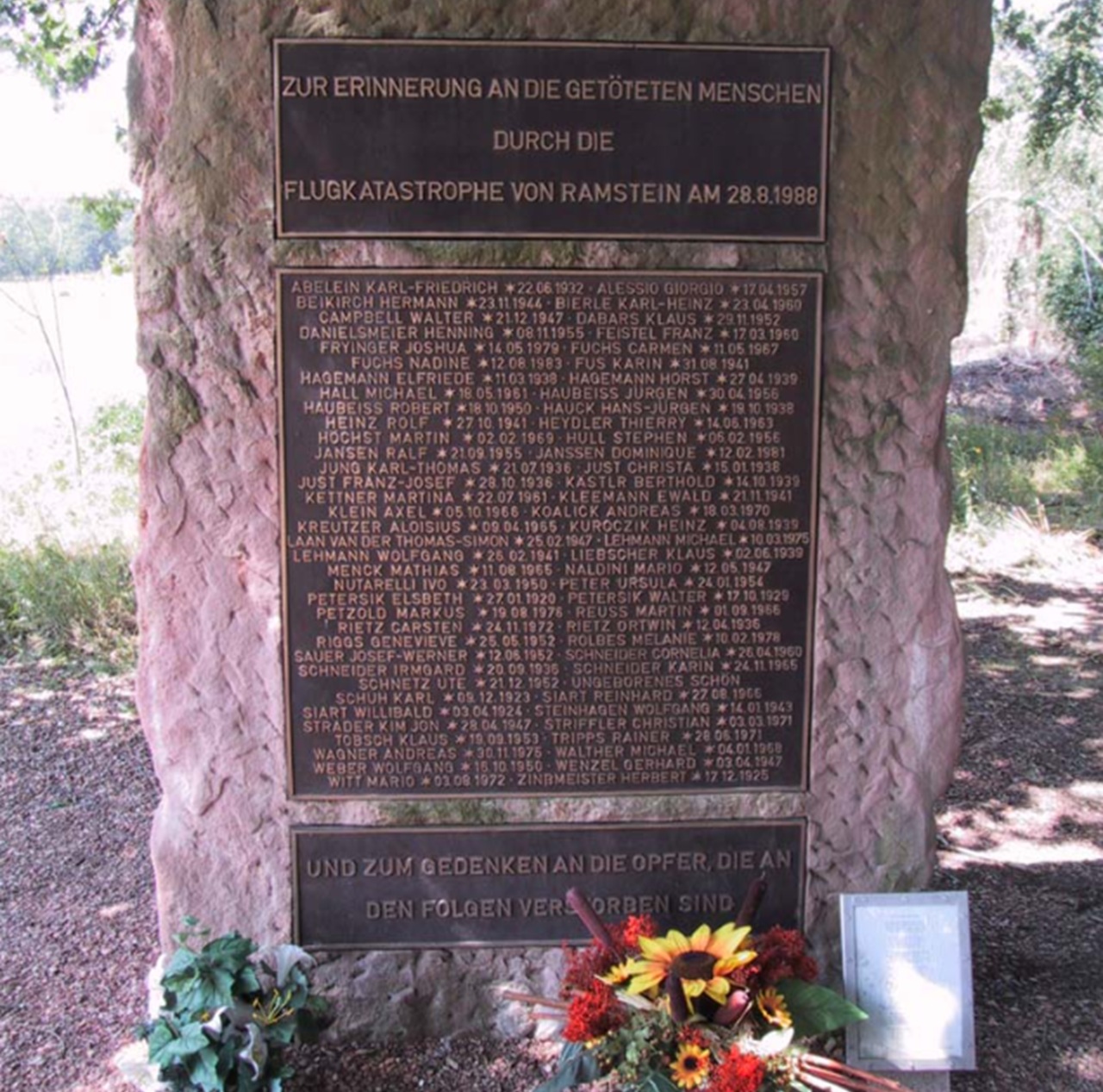 Frecce Tricolori memoriale incidente Germania Ovest 28 agosto 1988