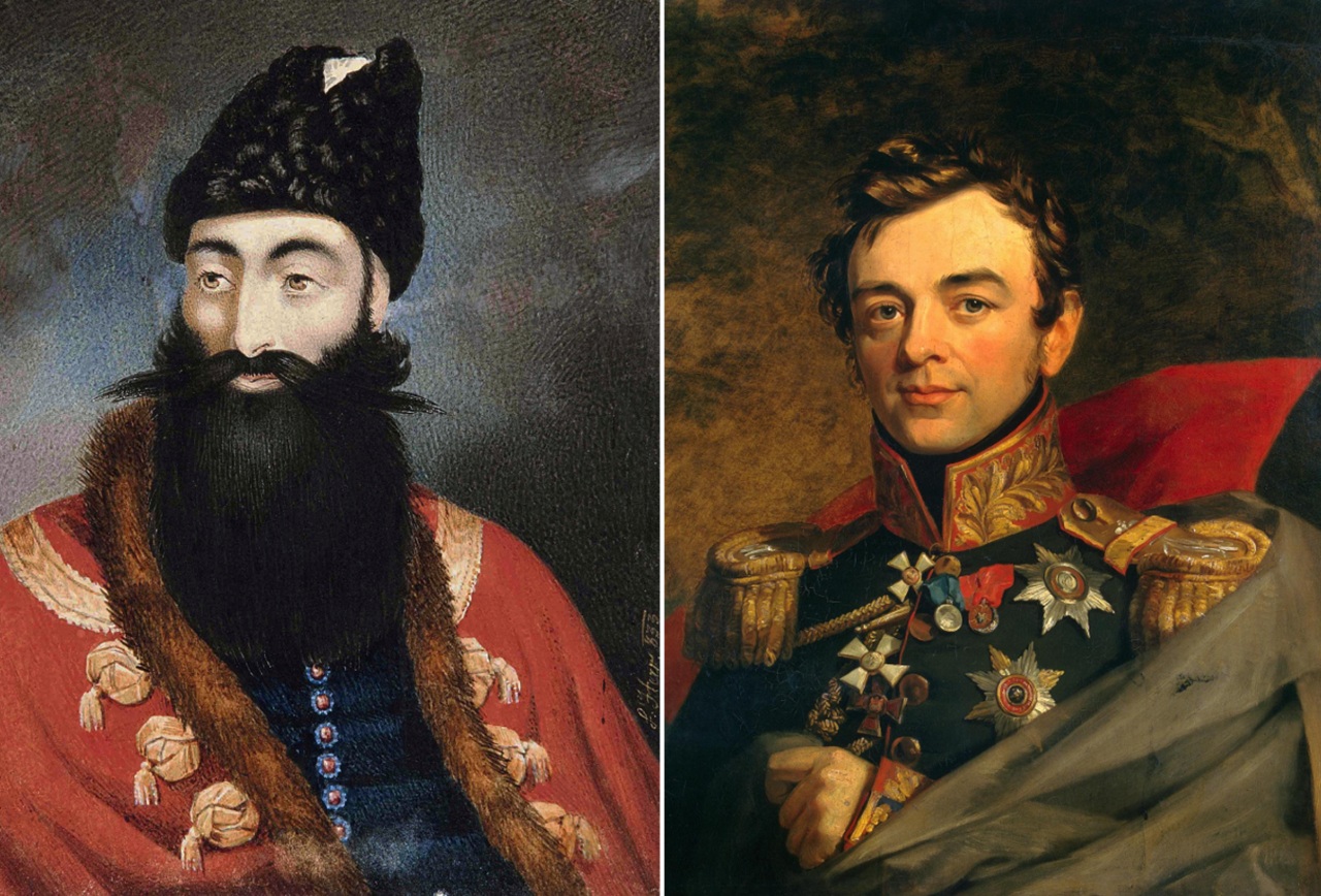 1° ottobre a sinistra Abbas Mirza, a destra Ivan Paskevič