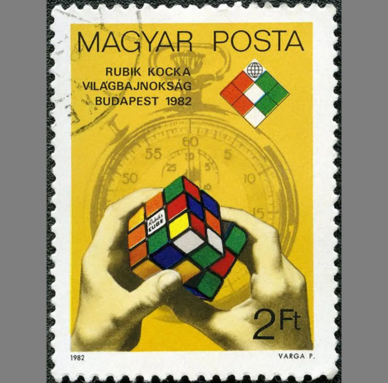 cubo di Rubik francobollo ungherese