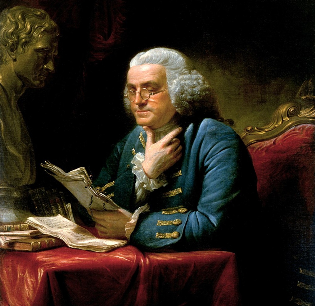 Benjamin Franklin foto lettura