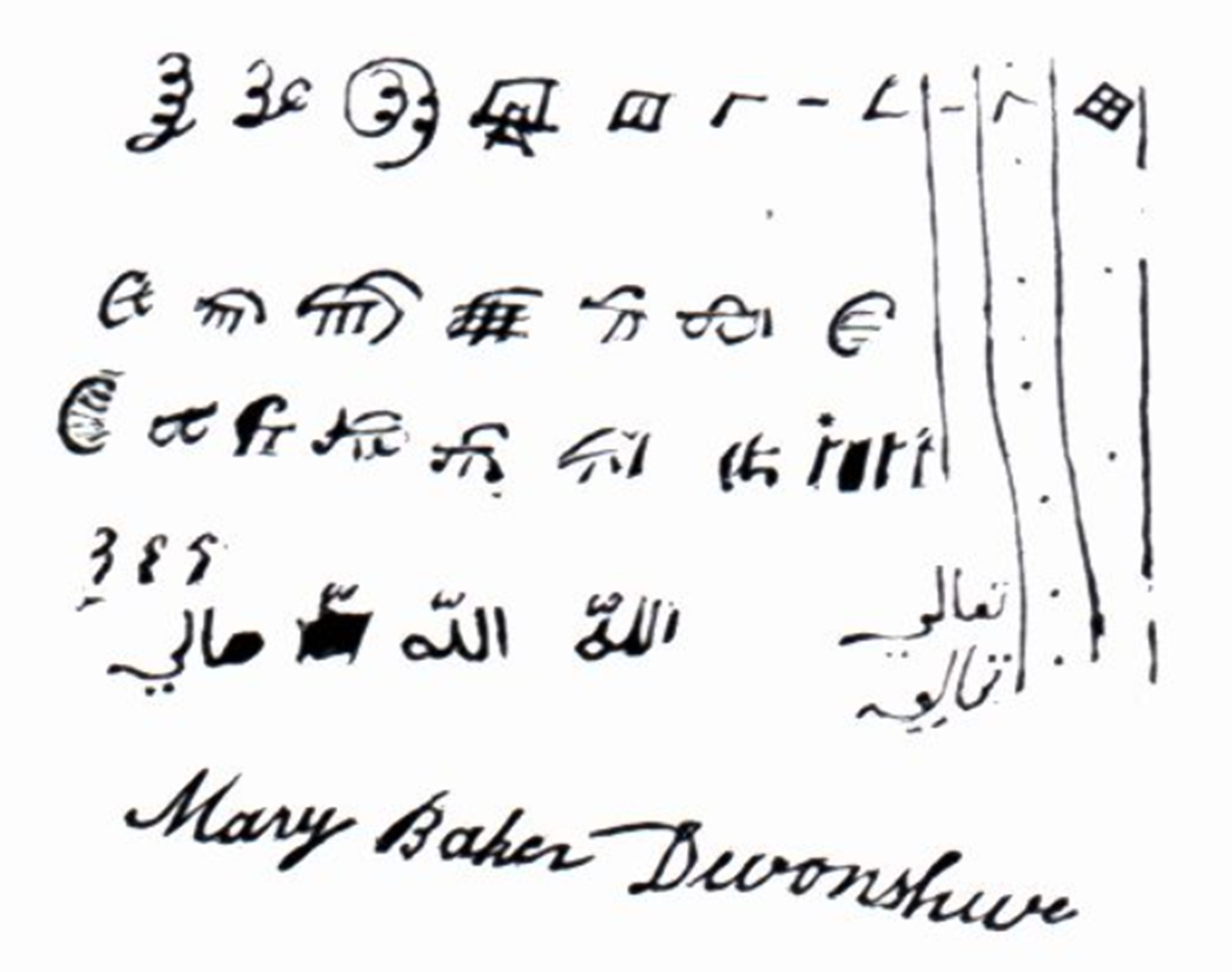 principessa Caraboo scrittura inventata