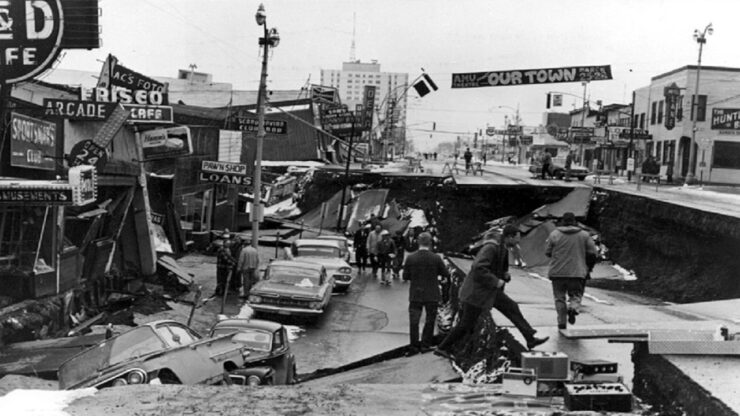 Foto del giorno: il Terremoto del Venerdì Santo distrugge l'Alaska