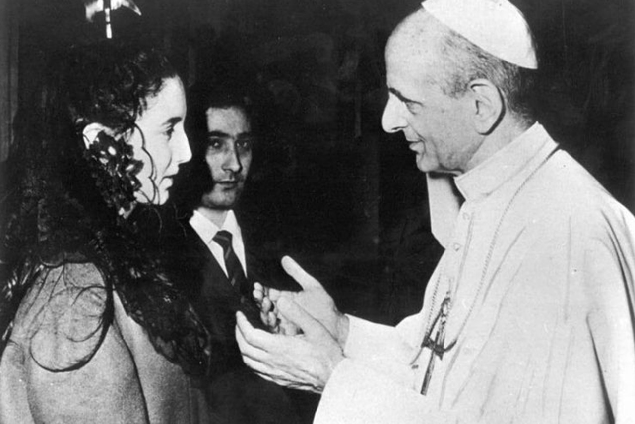 Franca Viola con papa Paolo VI