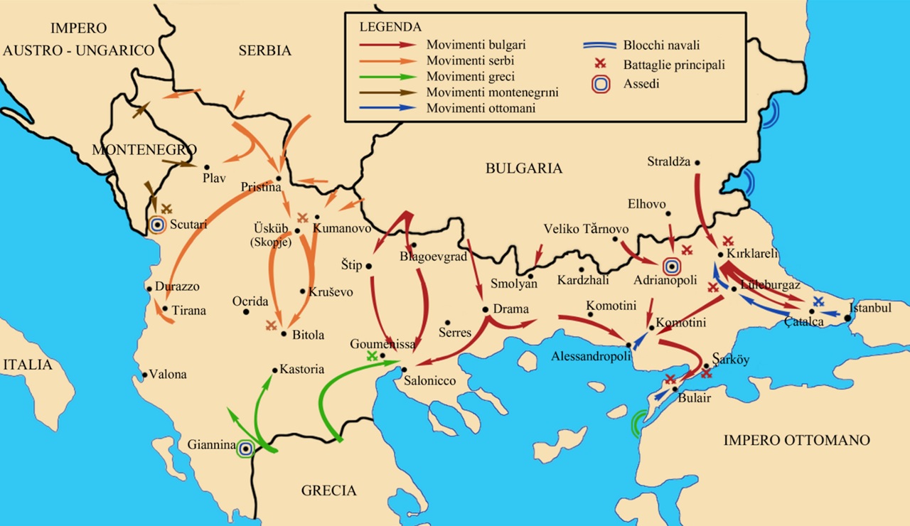2 novembre quadro generale Prima guerra balcanica