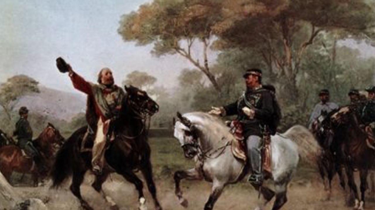 Rappresentazione incontro di Teano del 26 ottobre 1860