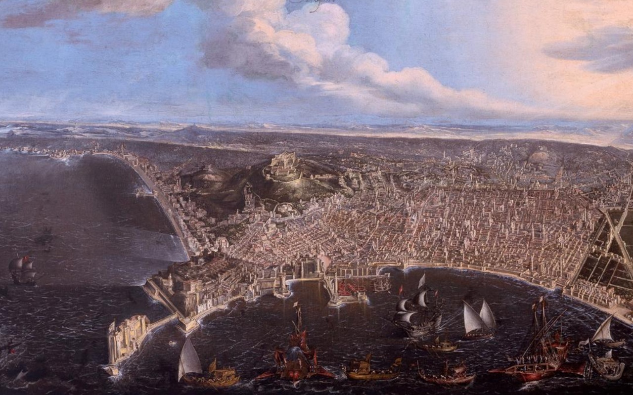 Napoli veduta tardo seicentesca