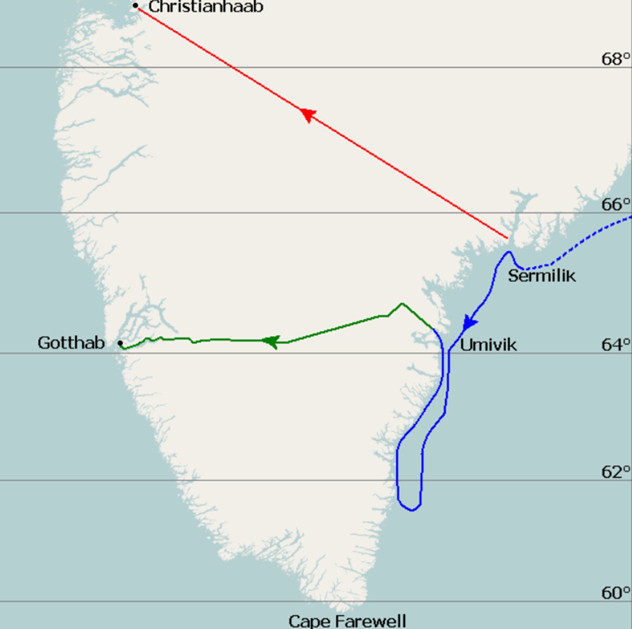 Fridtjof Nansen attraversamento Groenlandia sci