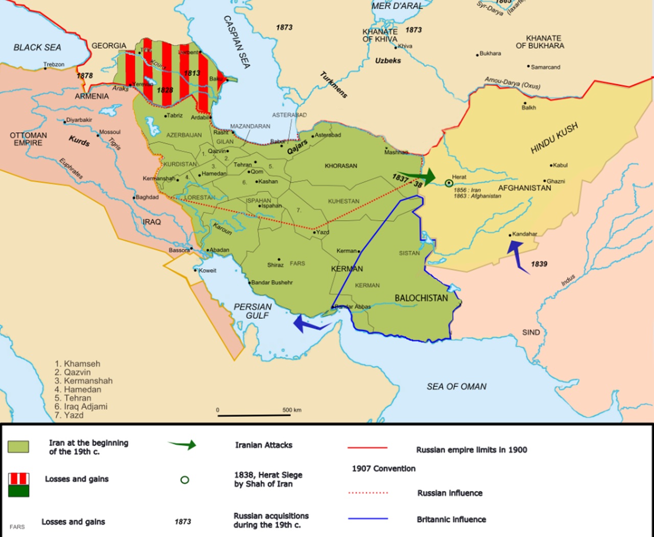 Zoroastriani mappa Iran inizio XX secolo