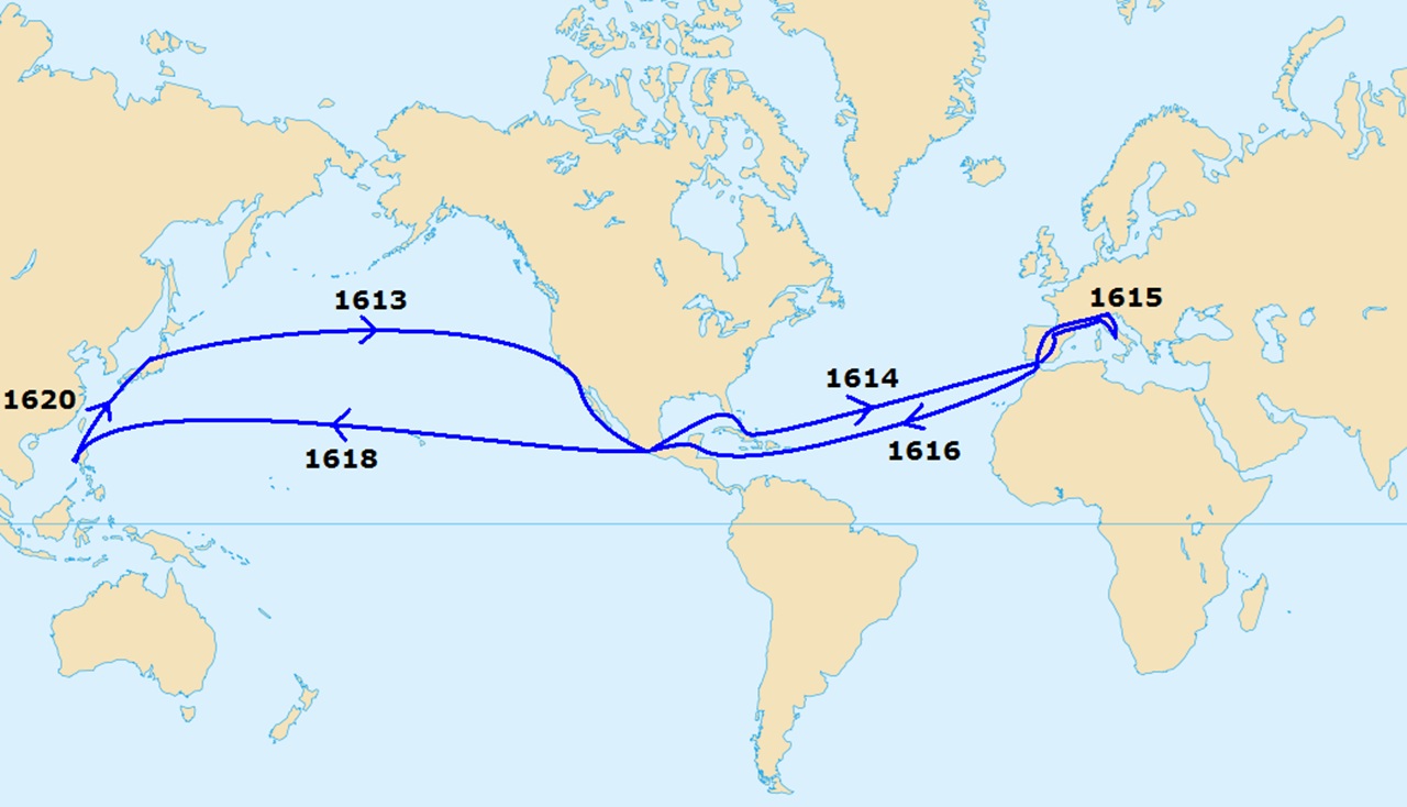 Hasekura Tsunenaga itinerario missione diplomatica