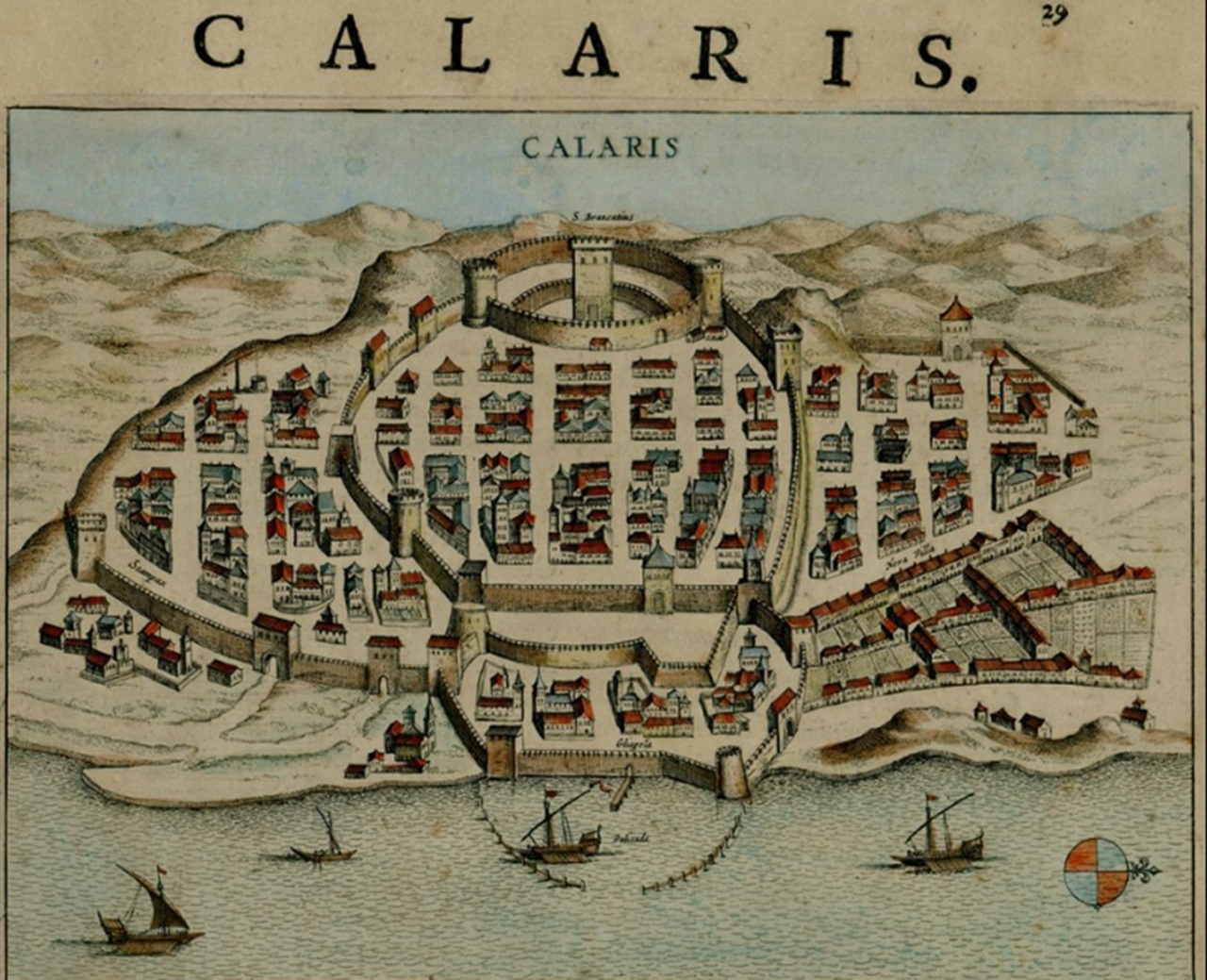 Sardegna spagnola mappa Cagliari