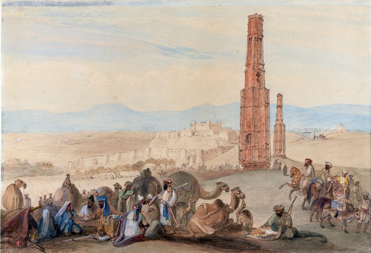 Impero Ghaznavide dipinto resti minareto