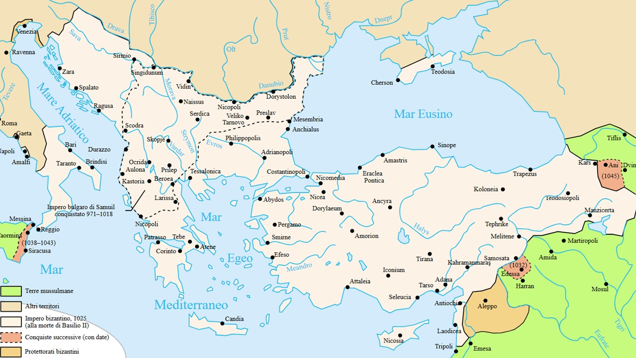 15 dicembre espansione Impero romano d'Oriente 1025