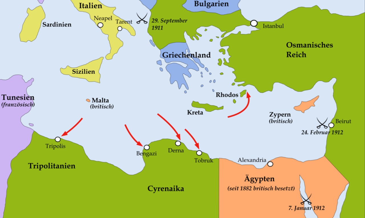 22 novembre teatri di battaglia guerra italo-turca