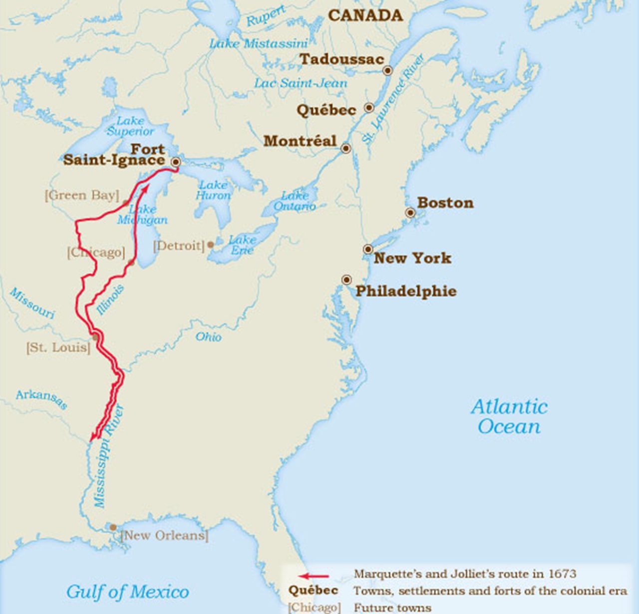 4 dicembre itinerario missione Marquette