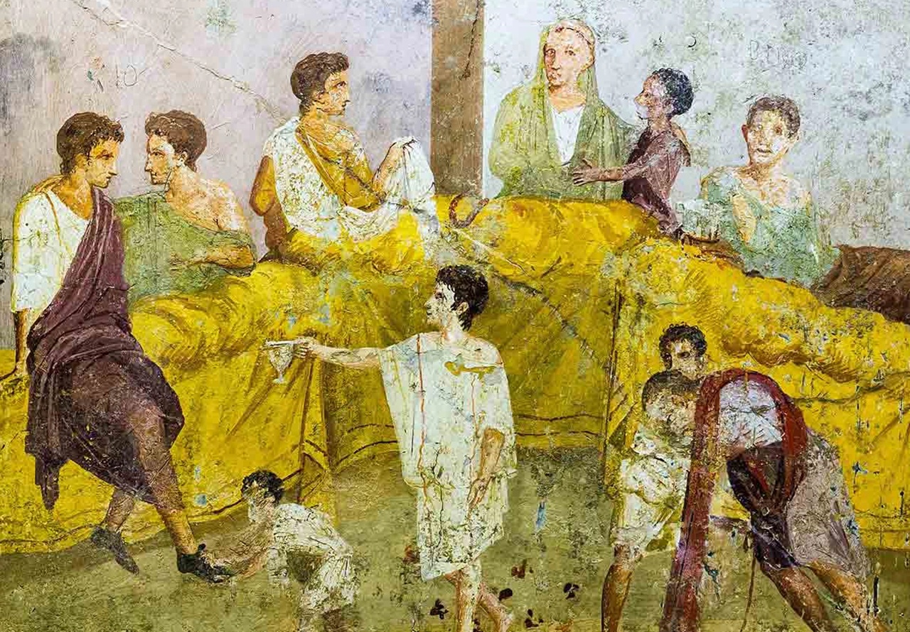 compleanno affresco antico