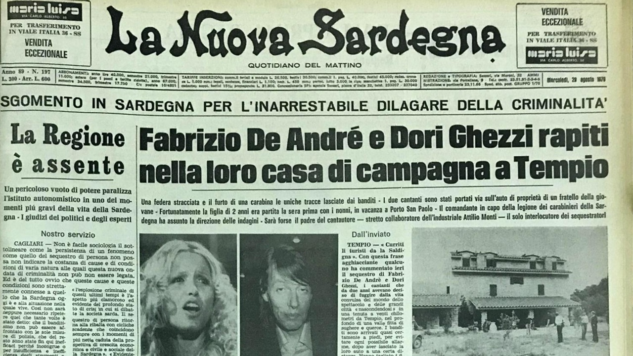 De André e Ghezzi immagine articolo giornale
