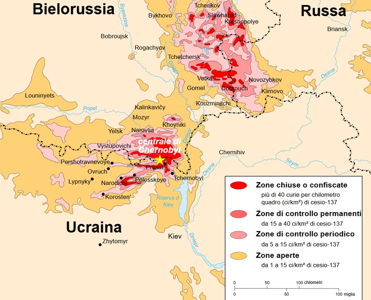 Černobyl’ mappa zone