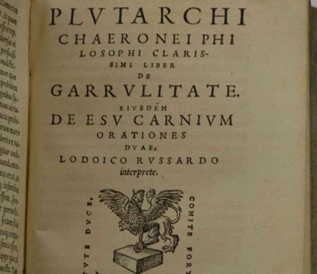 laconismo De garrulitate Plutarco