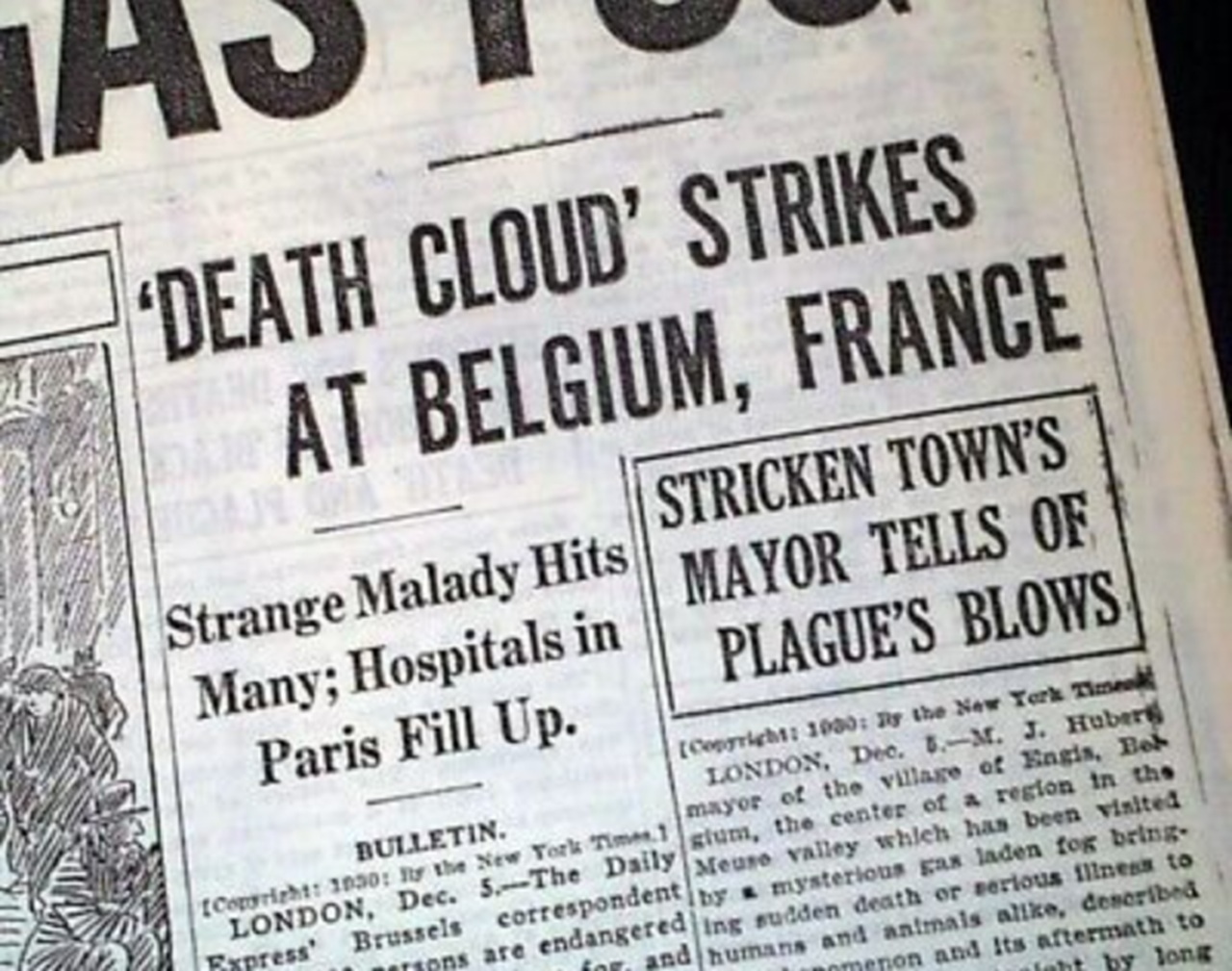 nebbia letale giornale Engis