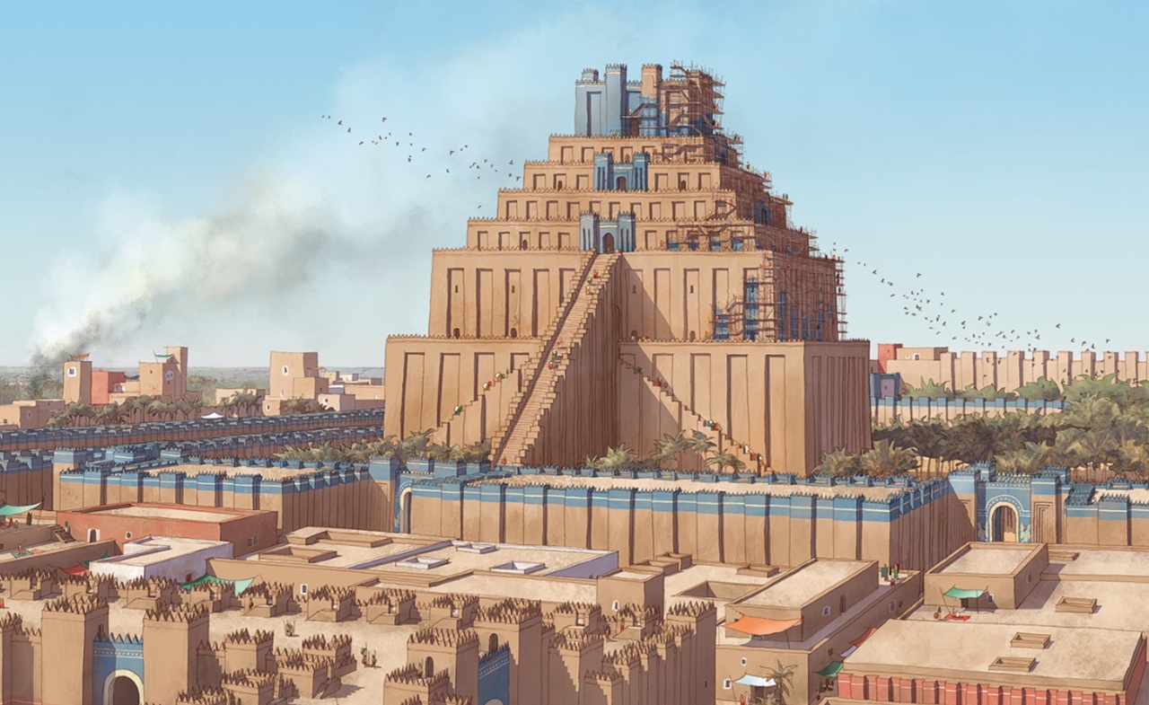 Torre di Babele ricostruzione immaginaria Etemenanki