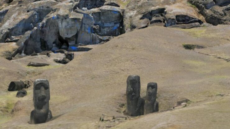 moai modello 3d cava