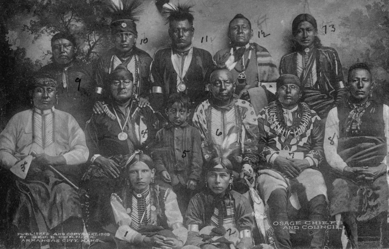 Osage nativi americani fine Ottocento