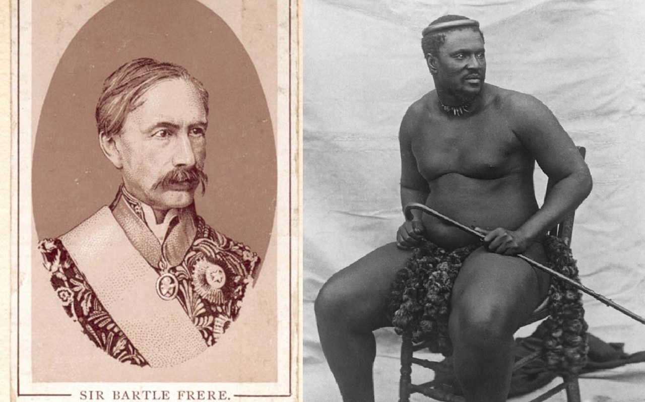 11 gennaio Bartle Frere sinistra, Cetshwayo a destra