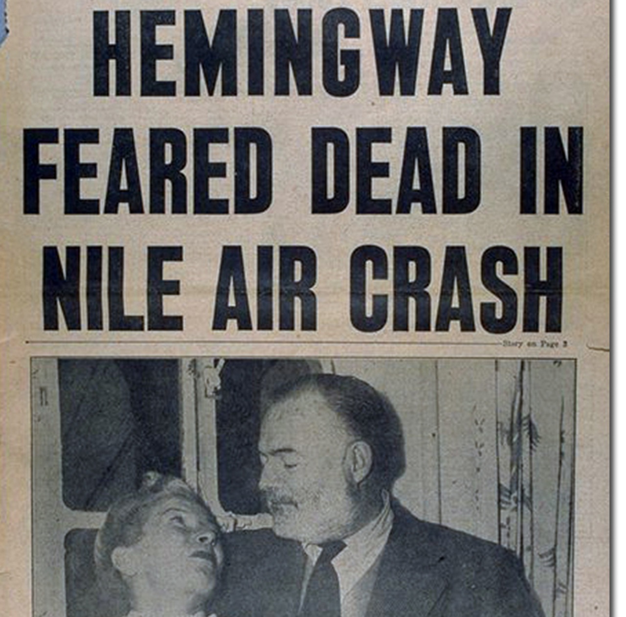 Ernest Hemingway giornali annunciano morte