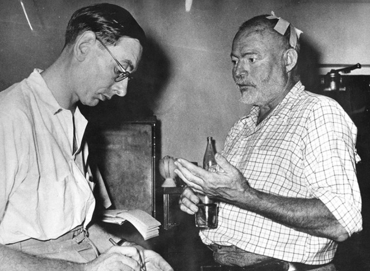 Ernest Hemingway dopo incidente