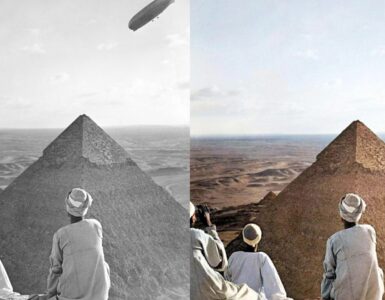 Foto del giorno: il Graf Zeppelin sorvola le Piramidi di Giza