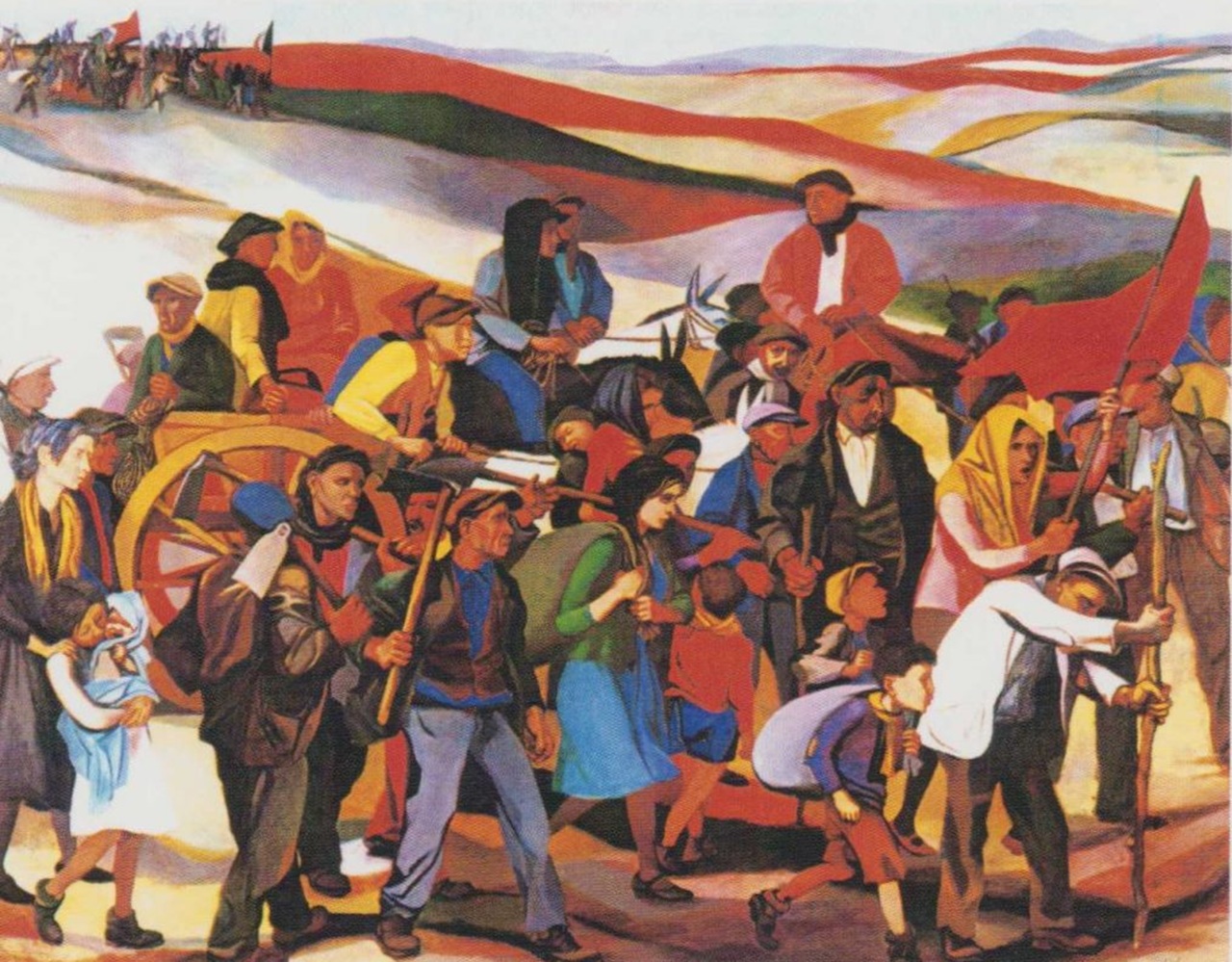 Portella della Ginestra dipinto eccidio