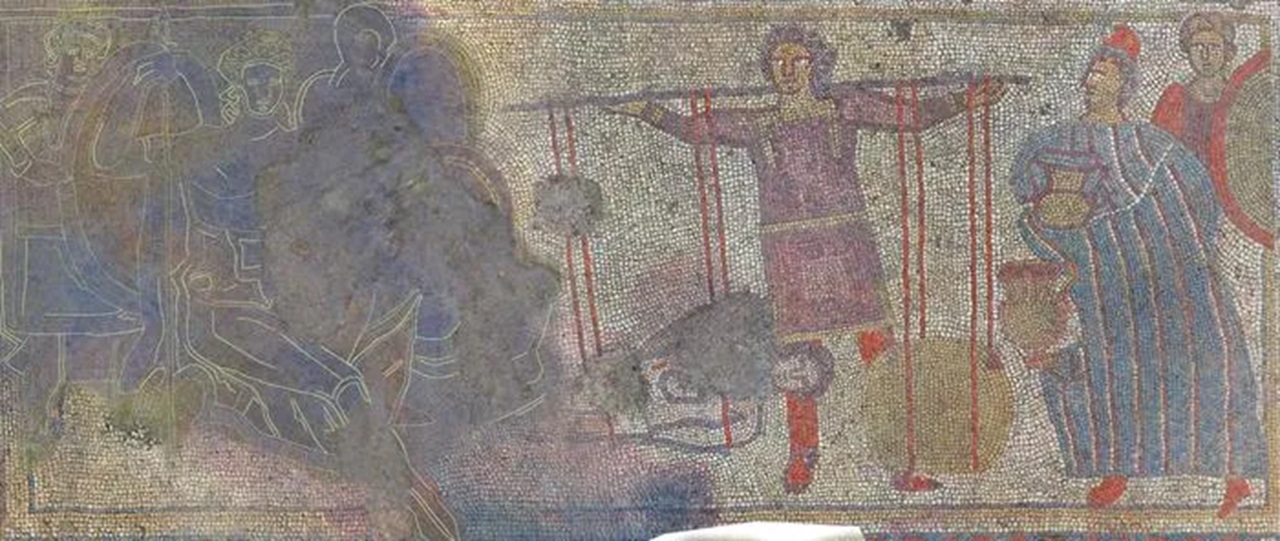 guerra troia mosaico