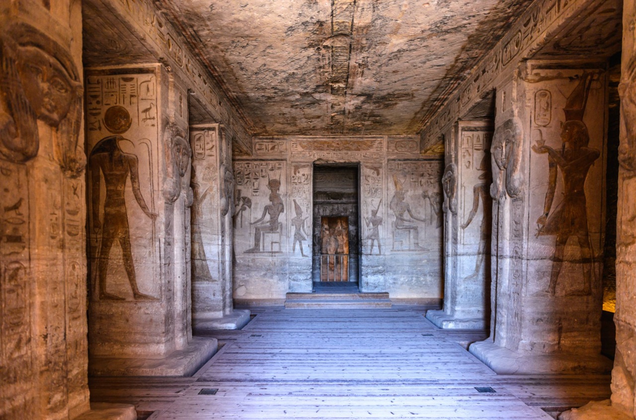 di profilo tempio Antico Egitto