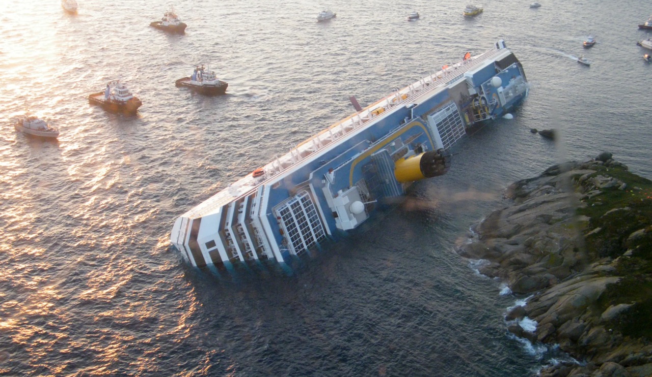 bottiglia di champagne Costa Concordia