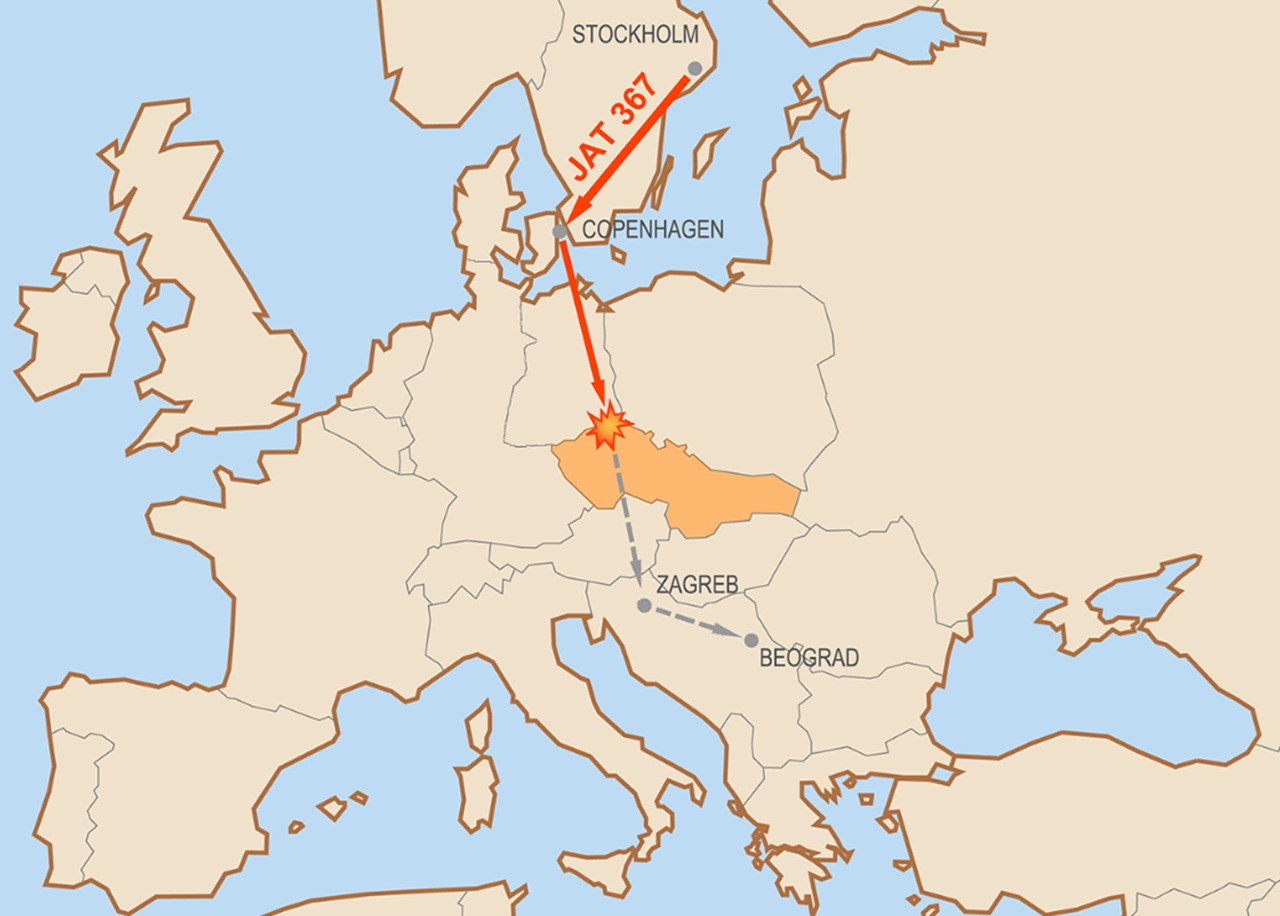 Vesna Vulović tragitto aereo 1972