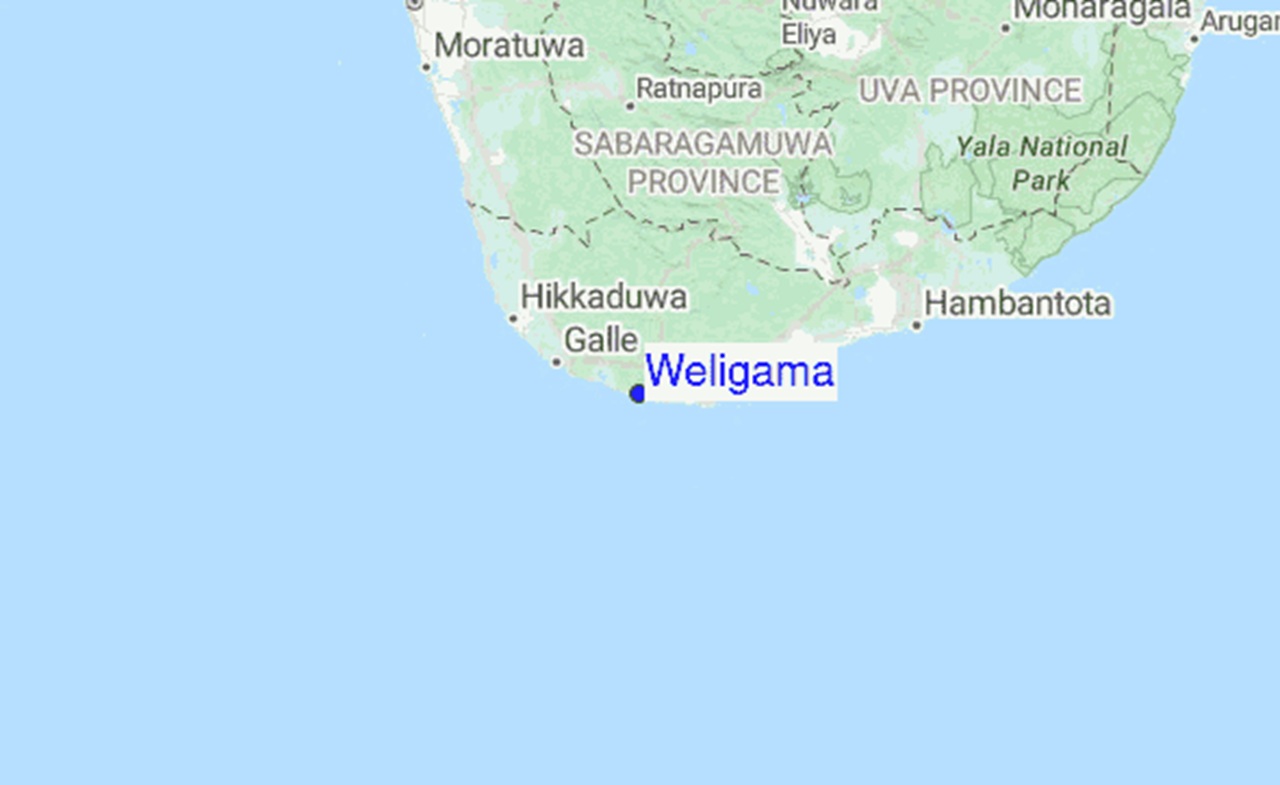 pescatori di Weligama mappa