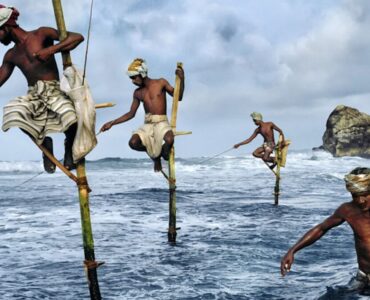 Foto del giorno: i funambolici pescatori di Weligama