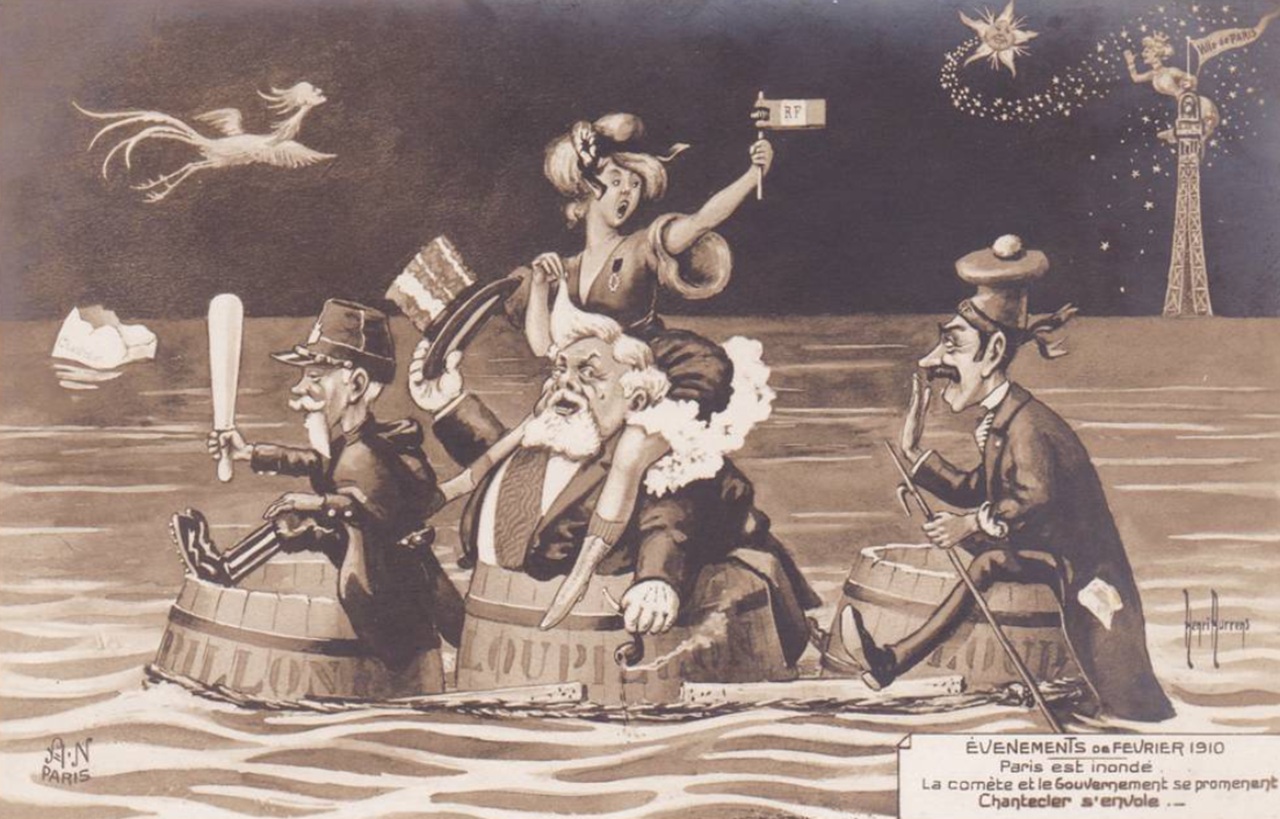 Parigi illustrazione alluvione 1910