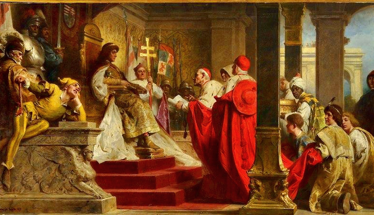 Mattia Corvino riceve missi papali