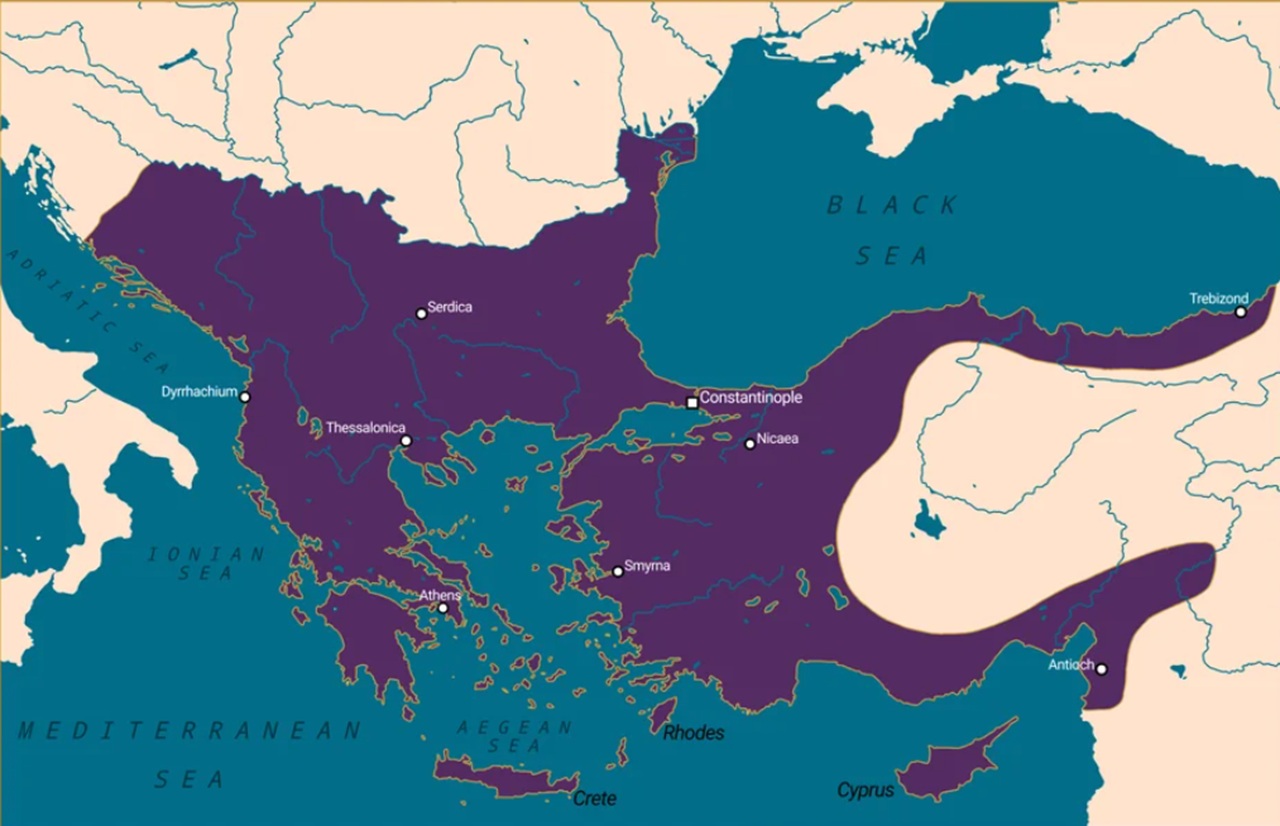 12 marzo estensione Impero romano d'Oriente 1180